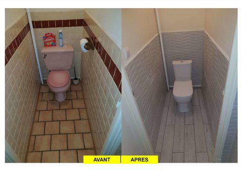 Rénovation d'un WC à Conques sur Orbiel